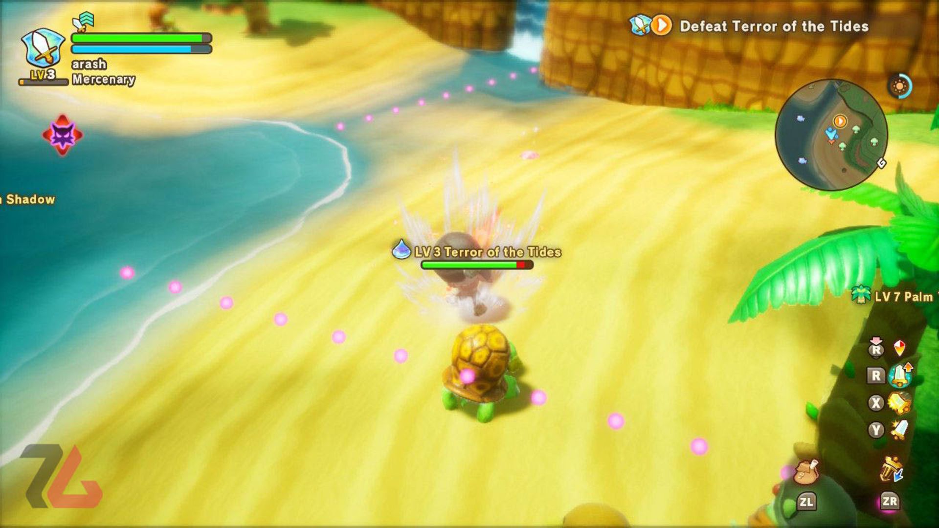 نبرد در ساحل در بازی Fantasy Life I