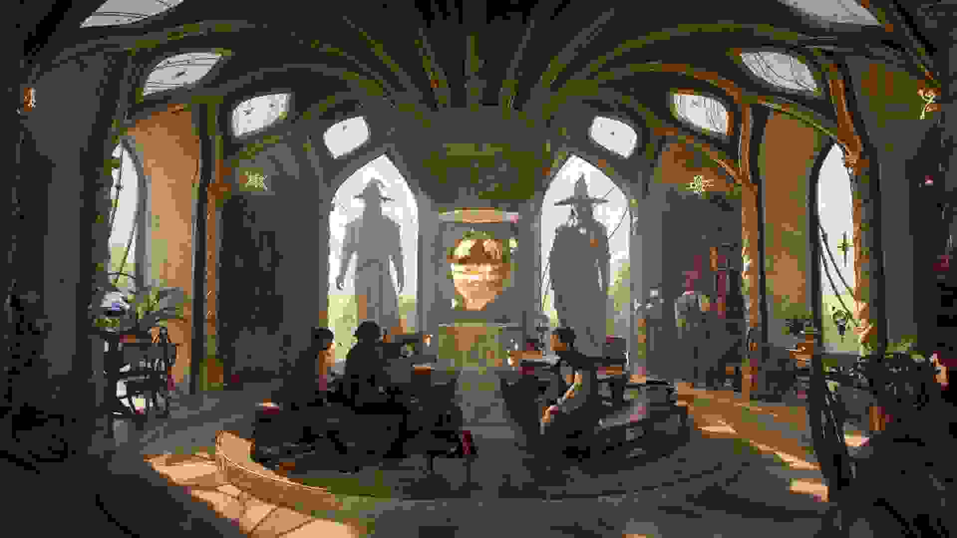 مطالعات بازی آکادمی دانشمند کتابخانه قدیمی کلاسیک فلسفه جامعه هنر