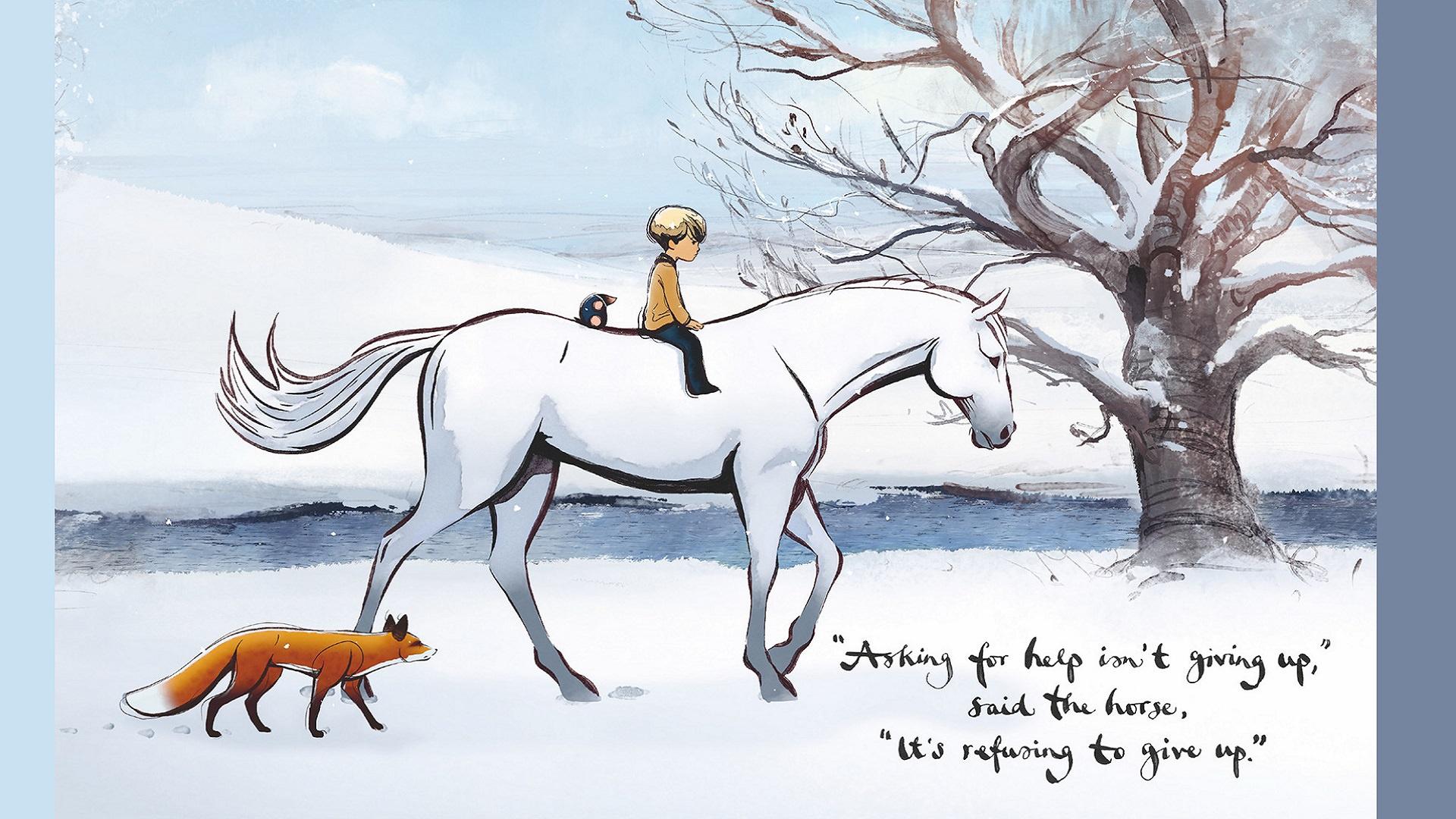 پسرک، موش‌کور، روباه و اسب متن الهام بخش نقاشی انتزاعی تصویرسازی The Boy, the Mole, the Fox and the Horse