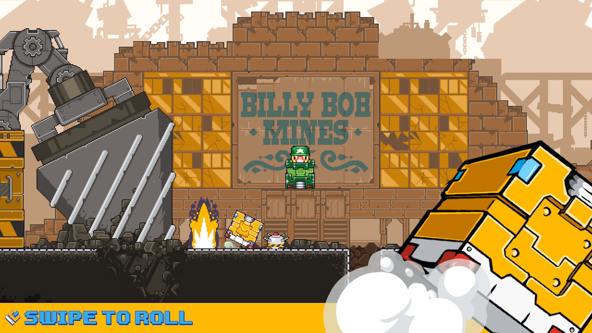 مرحله معدن در بازی Gunbrick: Reloaded