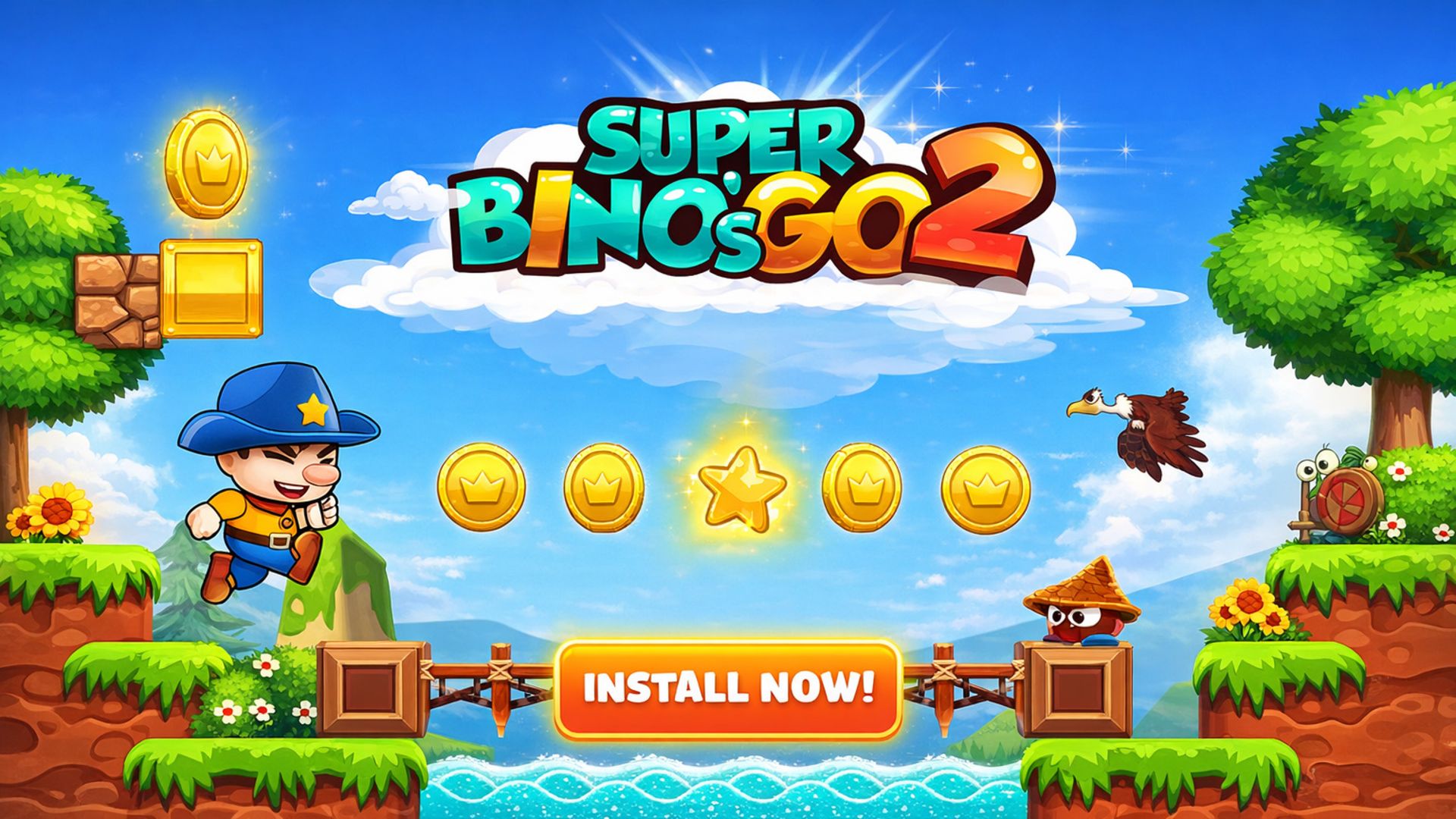 کاور (پوستر) بازی موبایل Super Bino Go 2