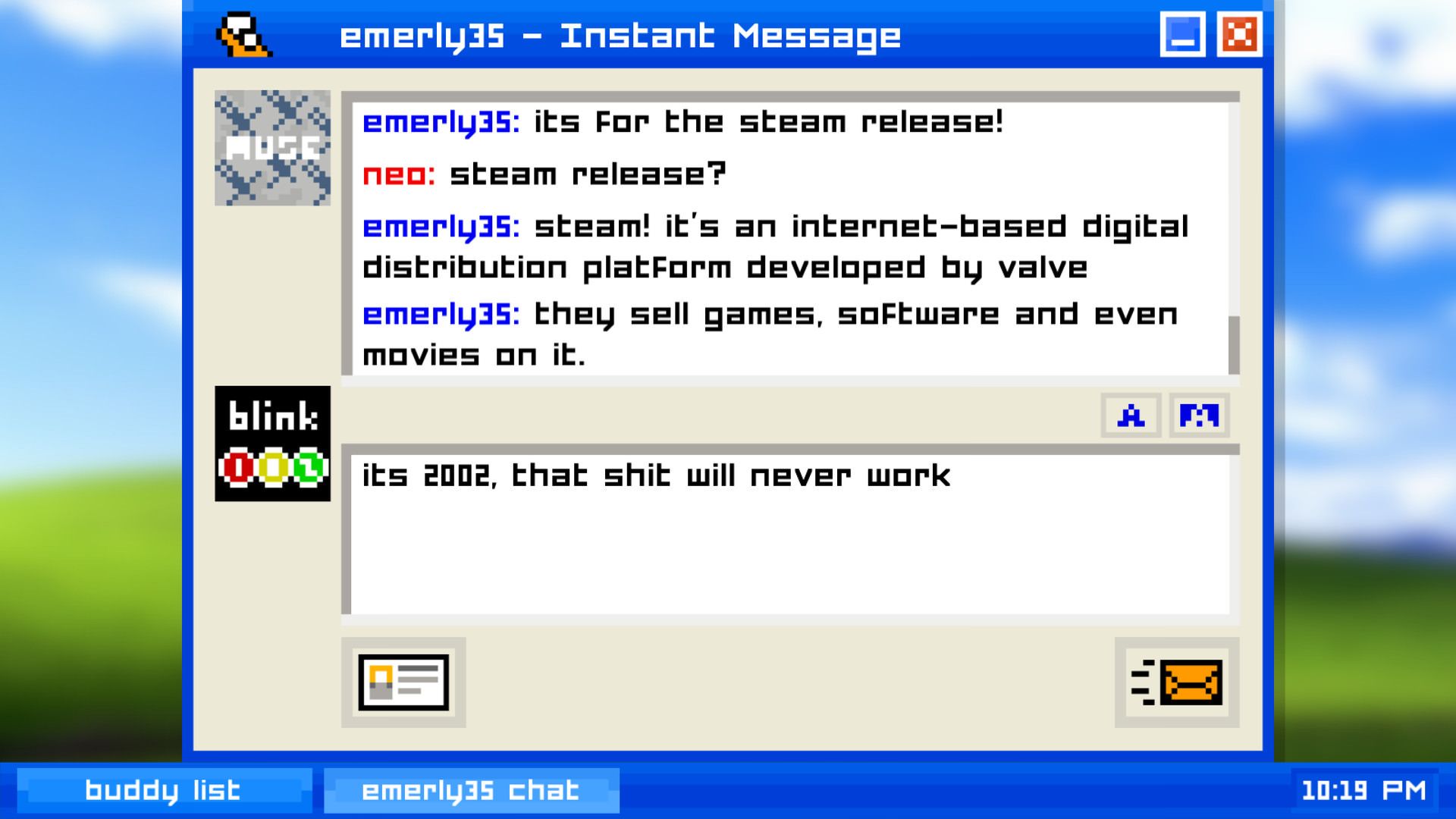 بازی Emily is Away windows XP steam