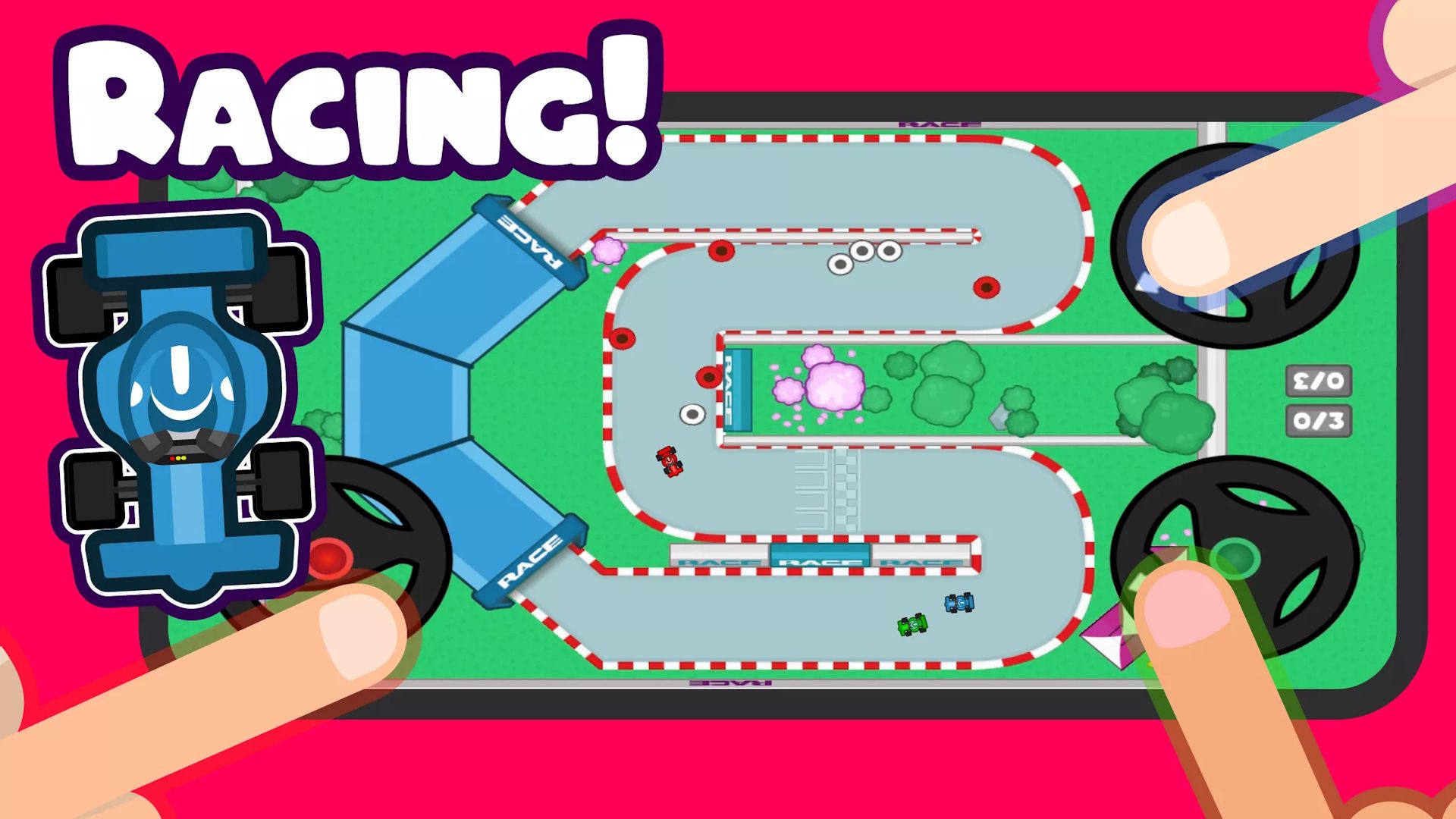 مینی‌گیم ریسینگ در بازی موبایلی 2 3 4 Player Mini Games