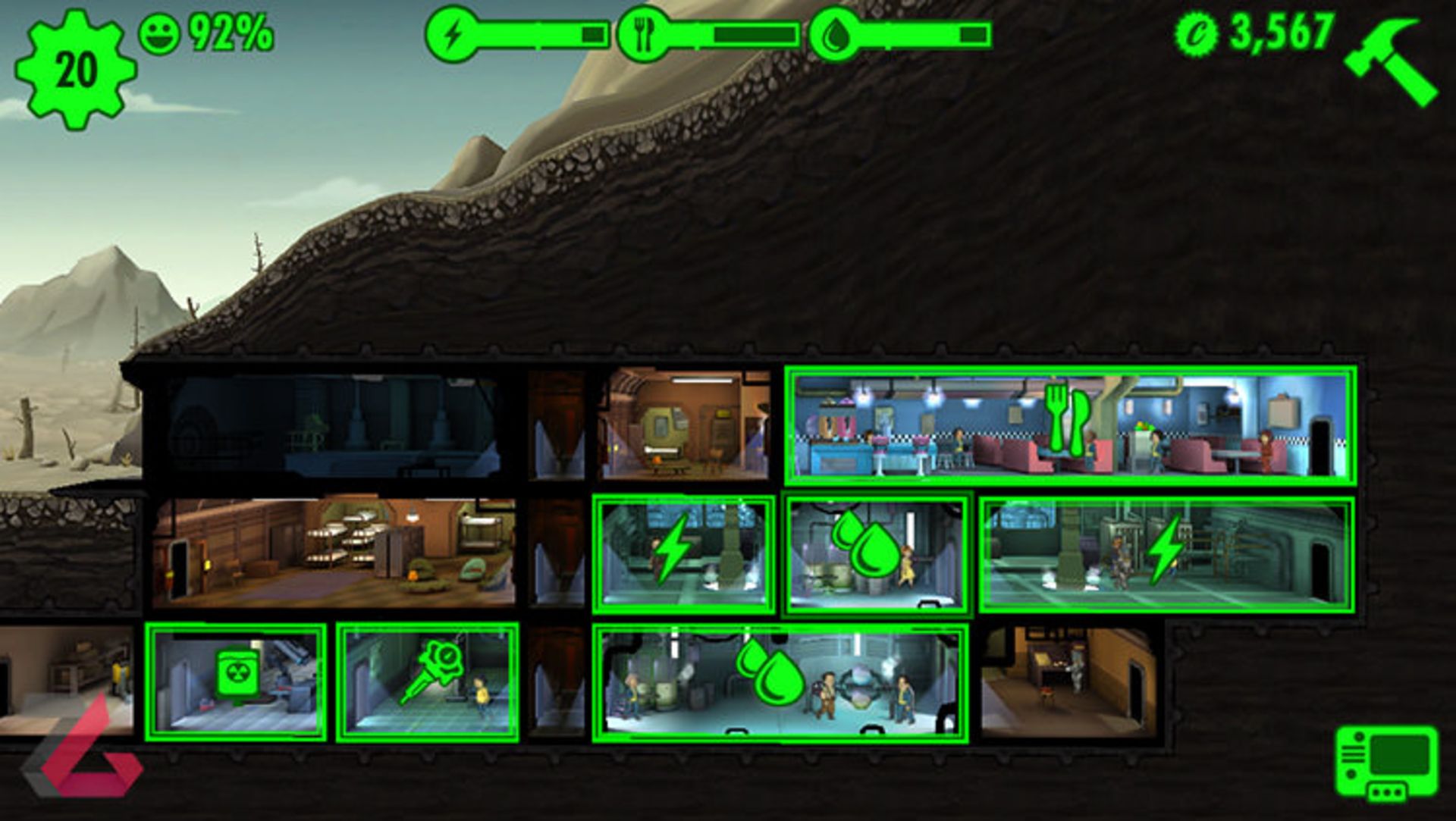 بازی موبایل Fallout shelter