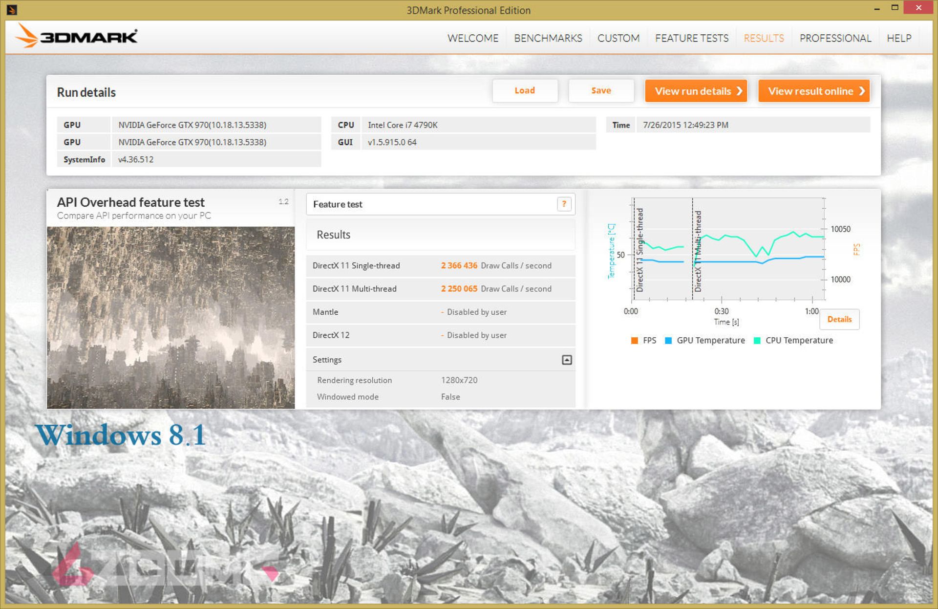 3dmark features Win 8 Labled