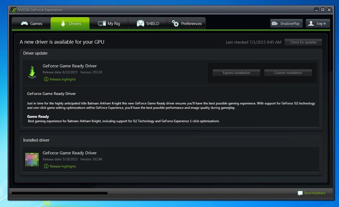 NVIDIA GeForce Experince