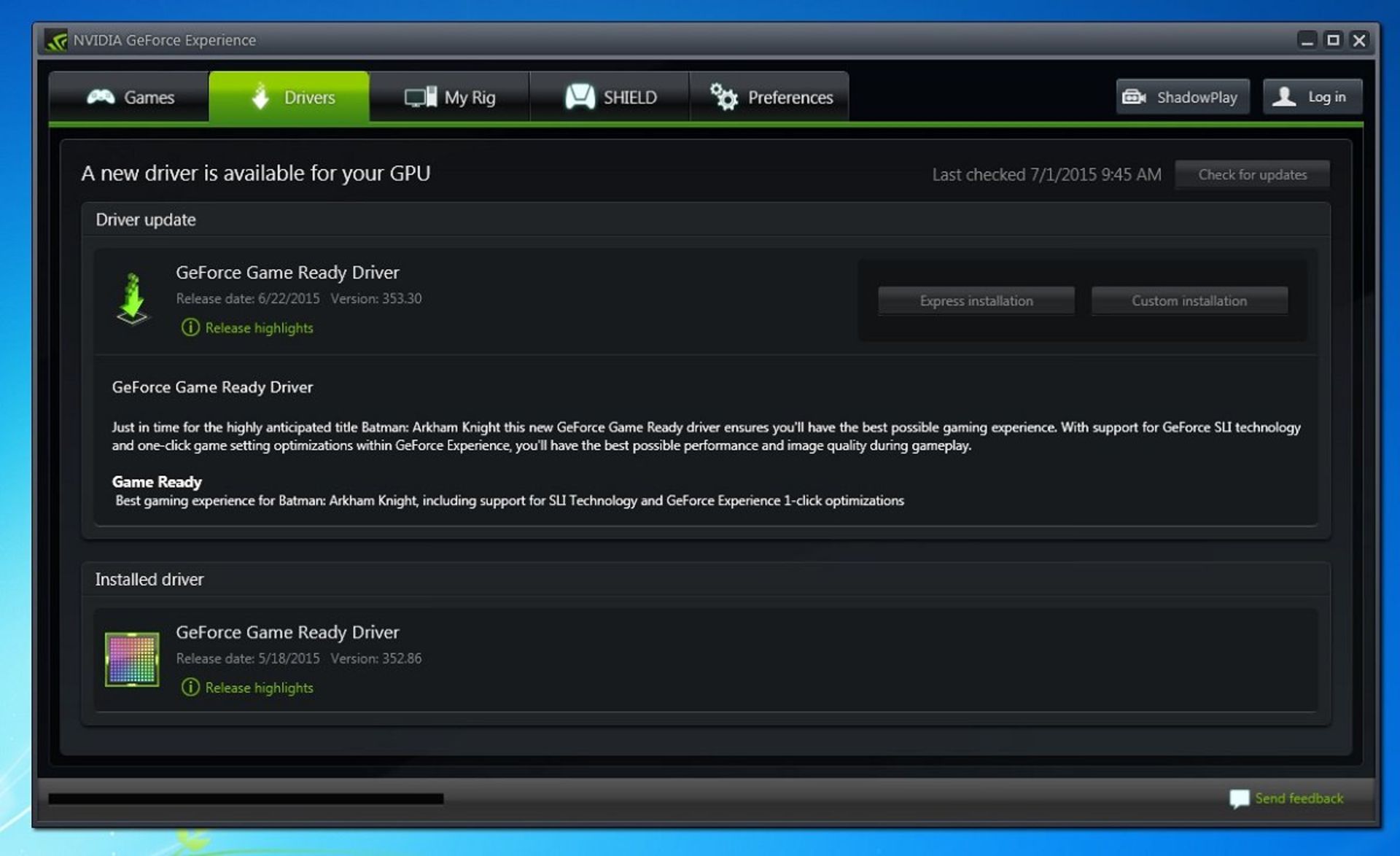 NVIDIA GeForce Experince