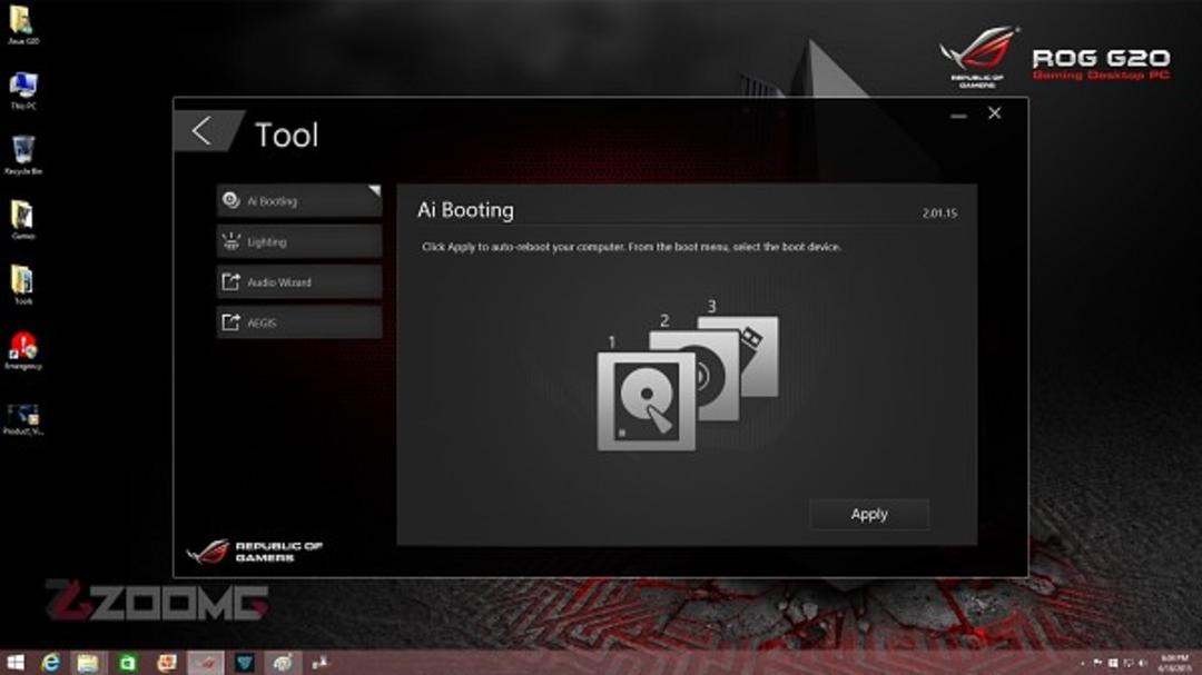 ASUS ROG G20 Ai Booting 600