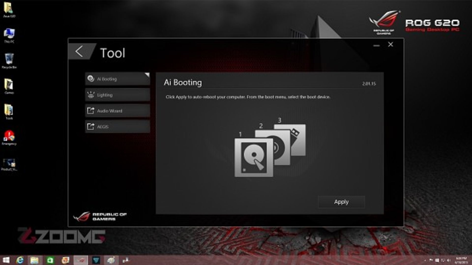 ASUS ROG G20 Ai Booting 600