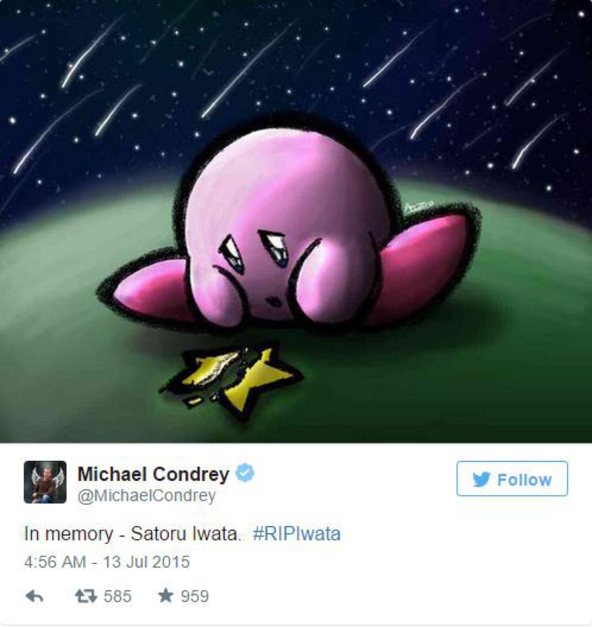Game industry respect to Iwata