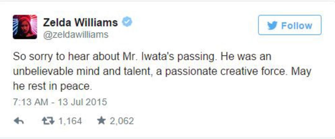 Game industry respect to Iwata