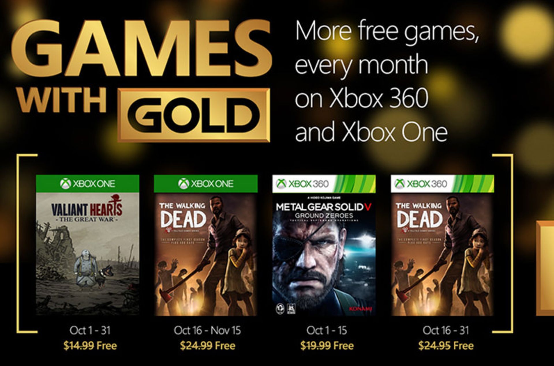 Games with Gold October