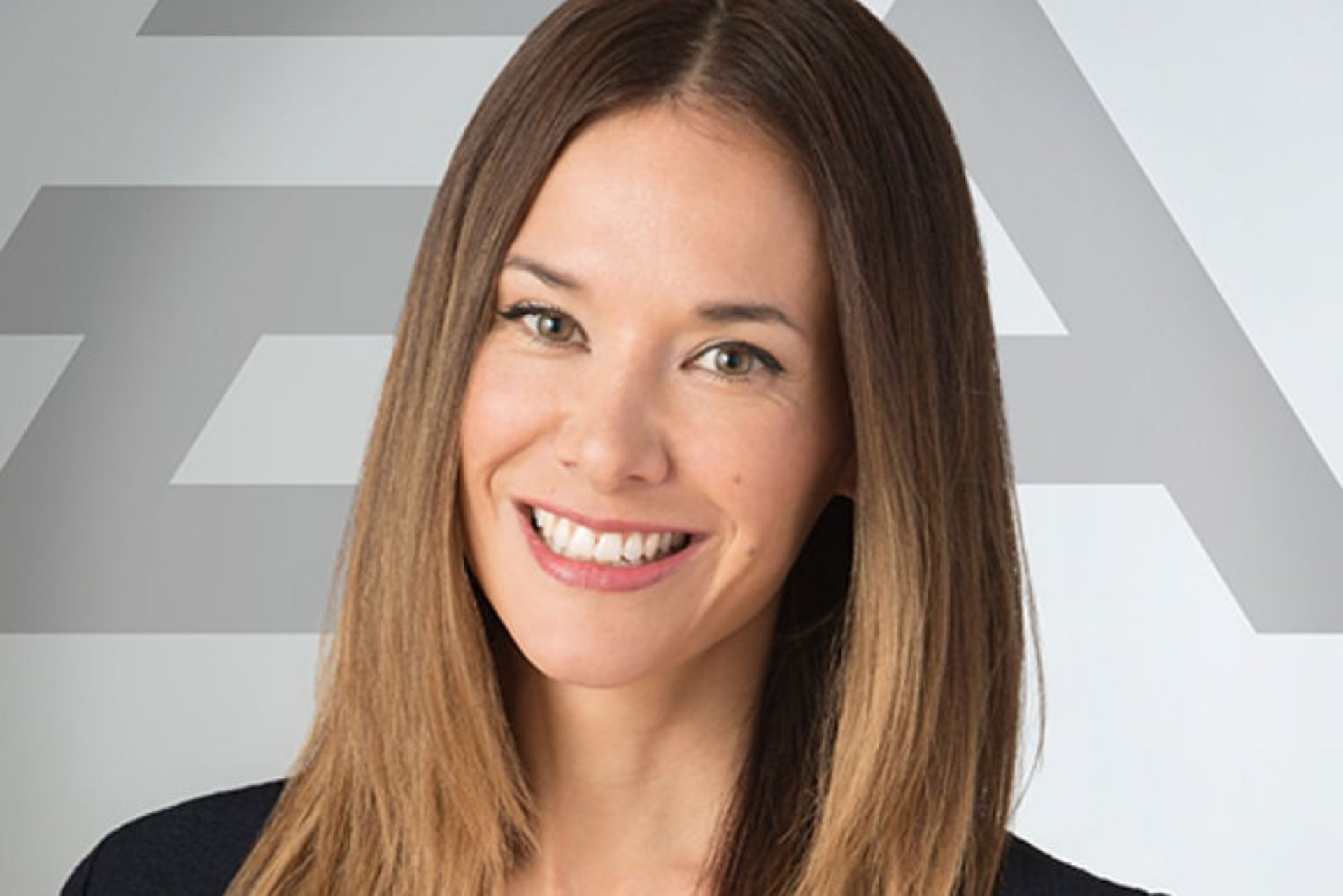 Jade Raymond and Electronic Arts Logo