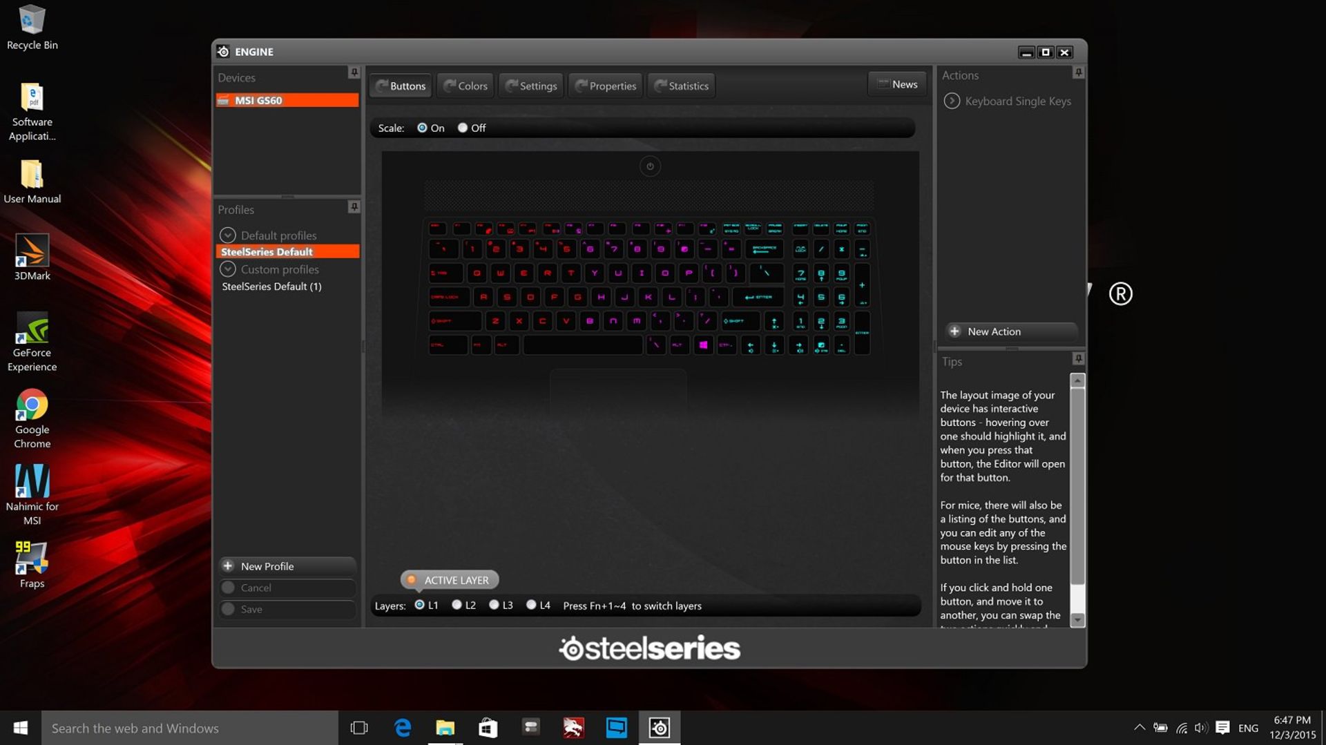 Zoomg MSI GS60 SteelSeries