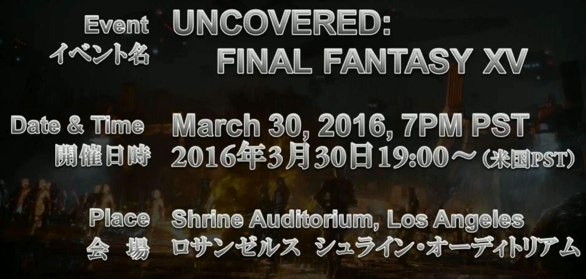 uncovered final fantasy xv