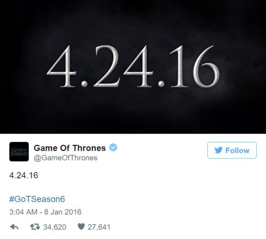 تاریخ آغاز فصل ششم Game of Thrones