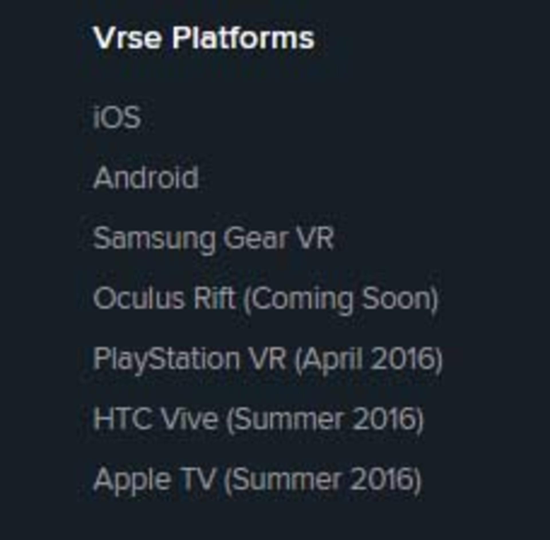 playstation vr release date by Vrse