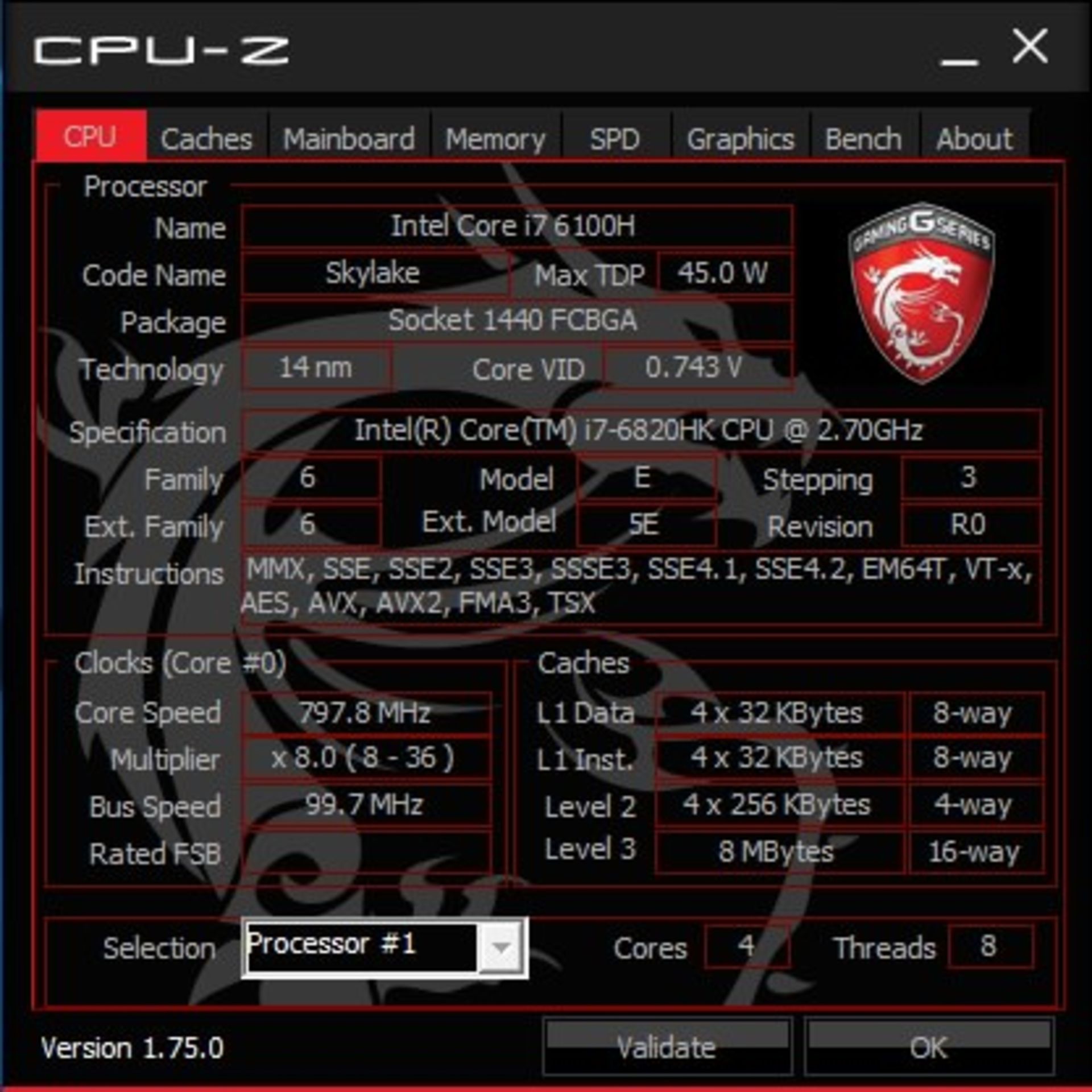 CPU Z MSI ZoomG