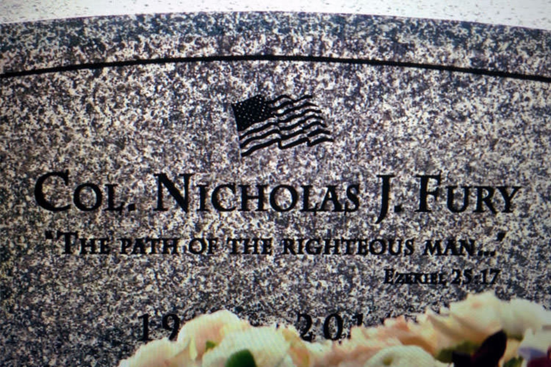 nick fury tombstone