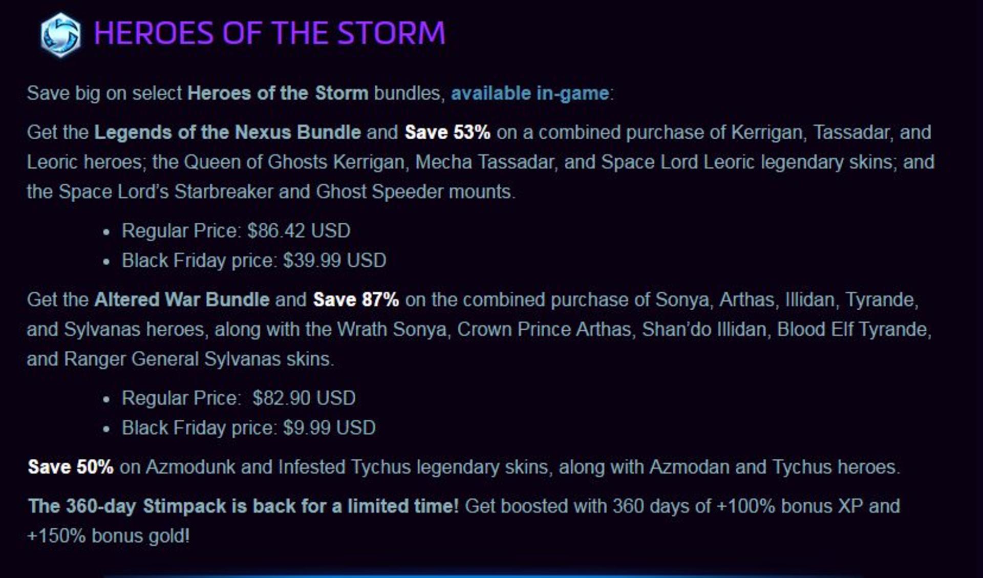 Blizzard Black Friday