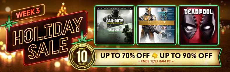US Playstation Store Holiday Week 3