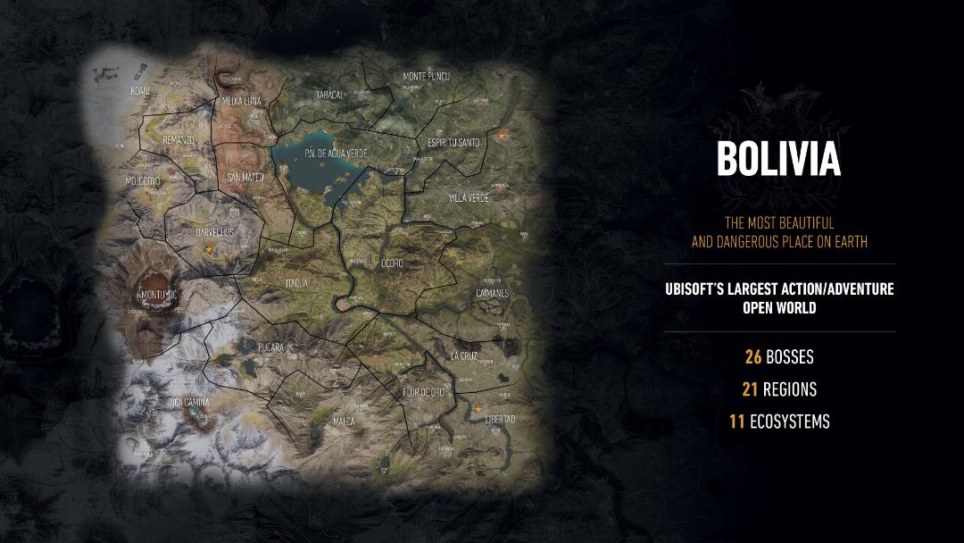 Ghost Recon: Wildlands Map نقشه