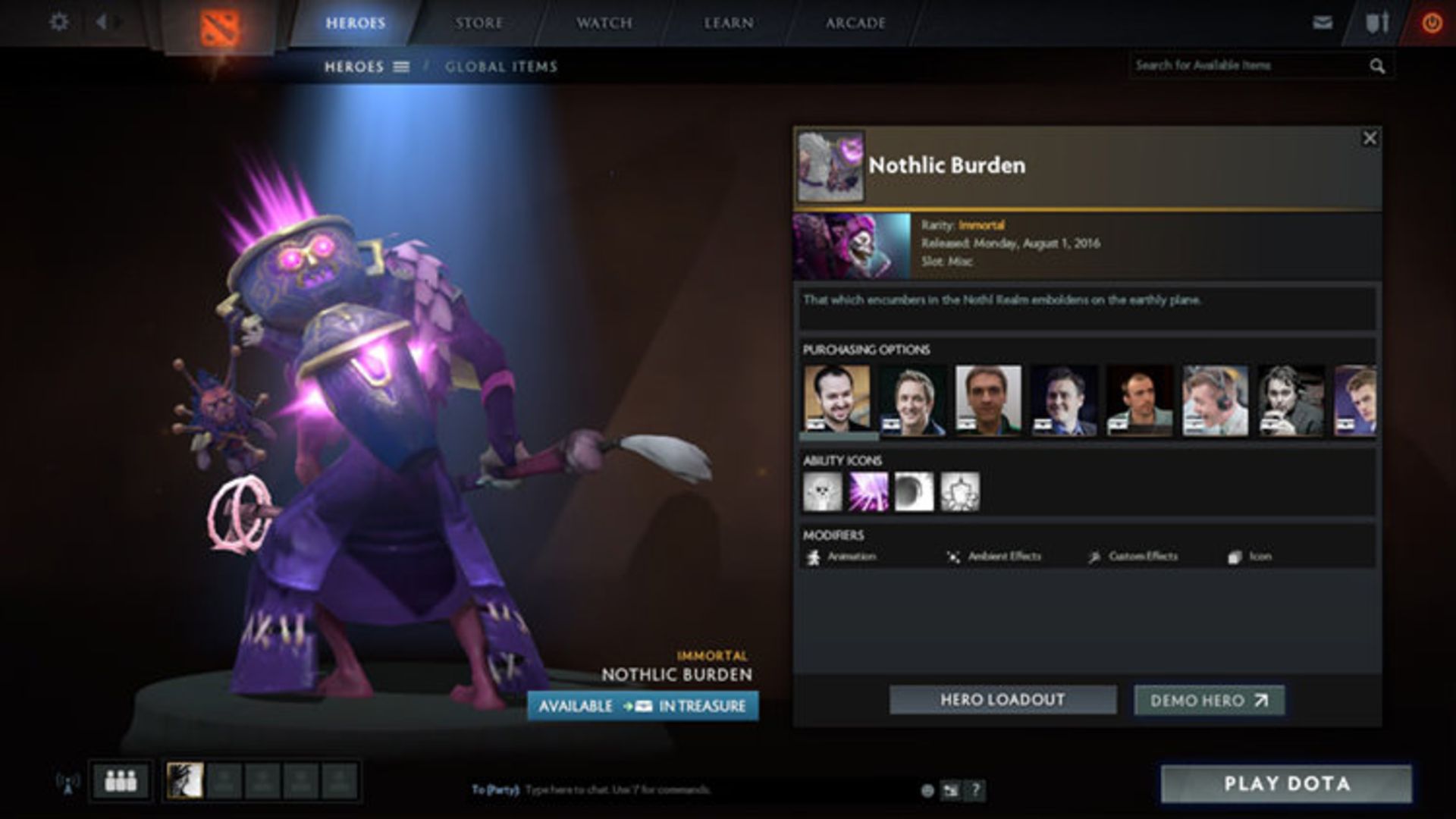 Dazzel immortal 2016
