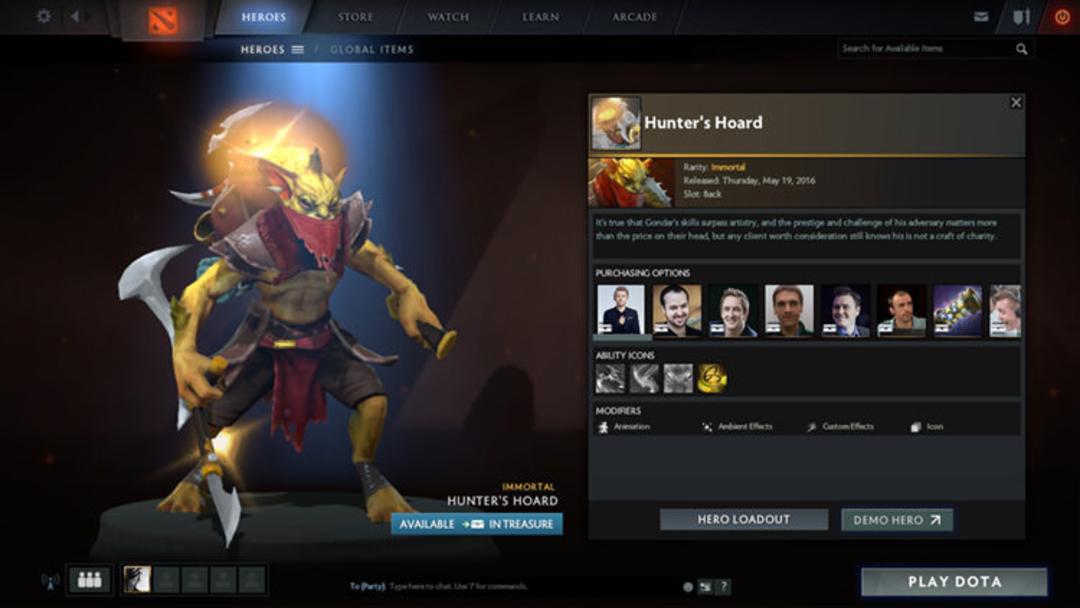 bounty hunter immortal 2016