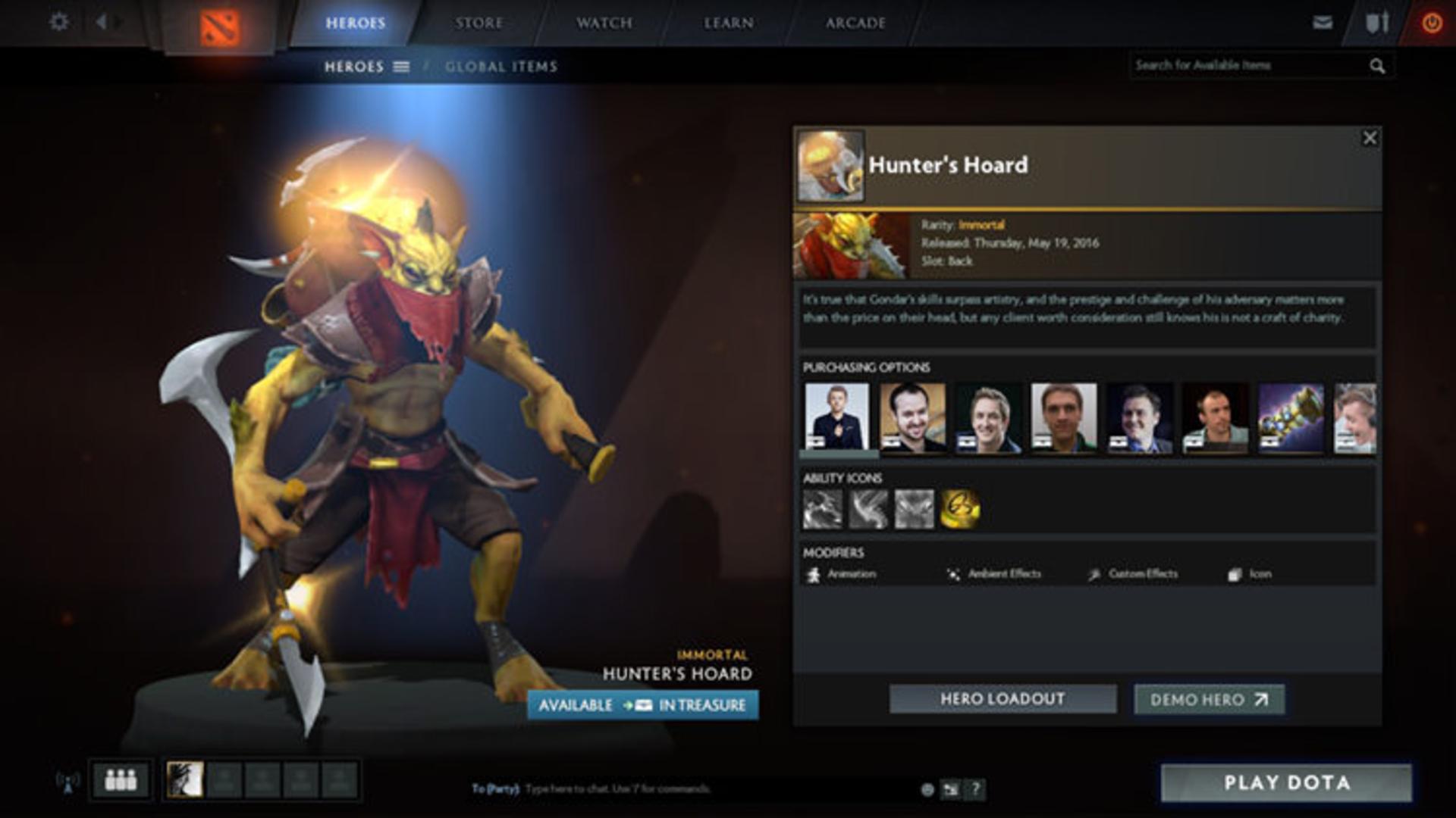 bounty hunter immortal 2016