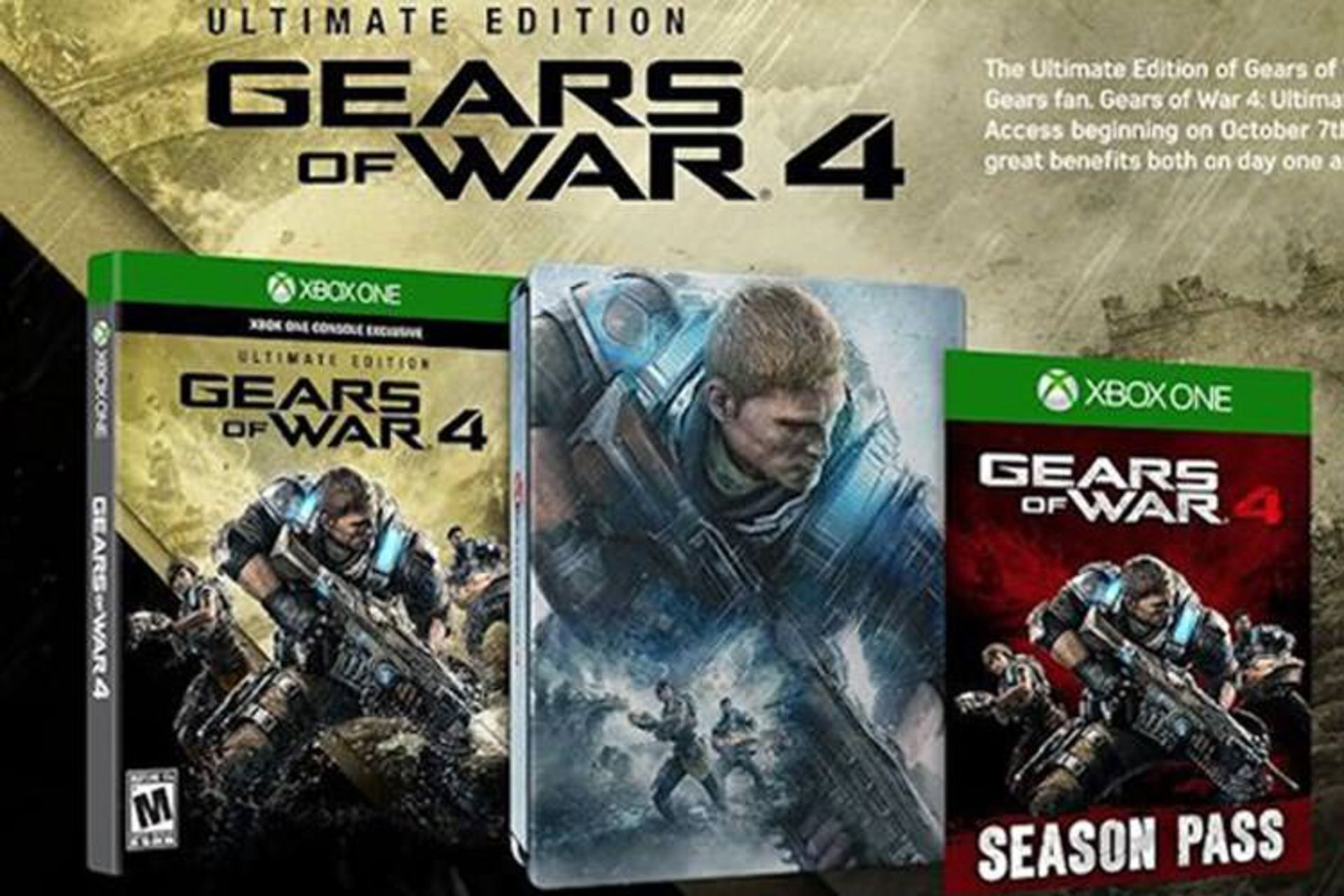 Gears of War 4 Steel Book