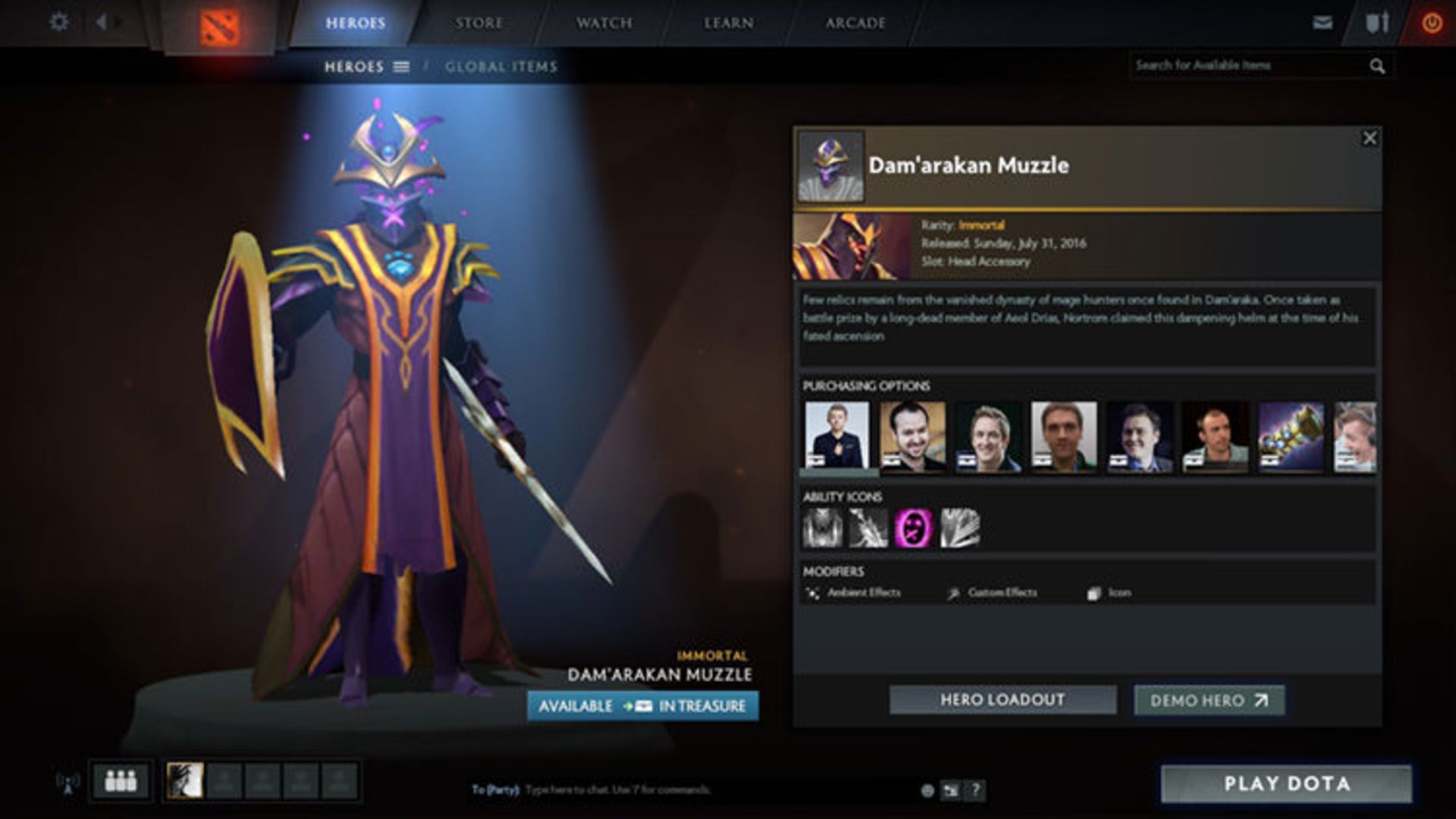 Silencer immortal 2016