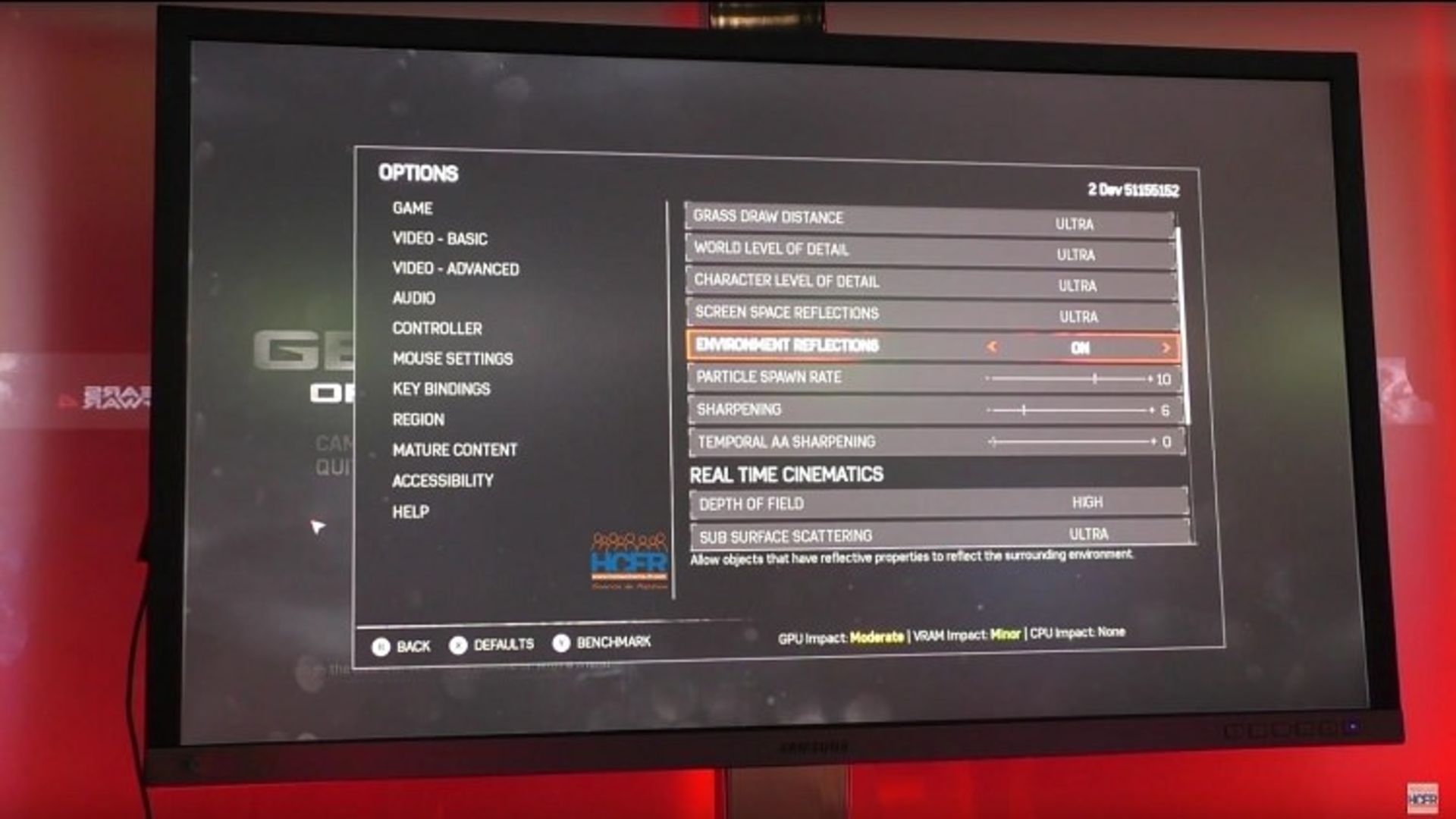 Gears of War 4 PC Menu