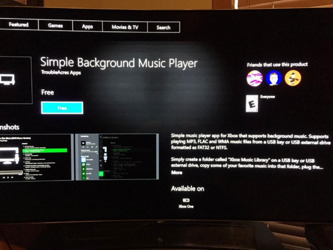 xbox background music uwp app