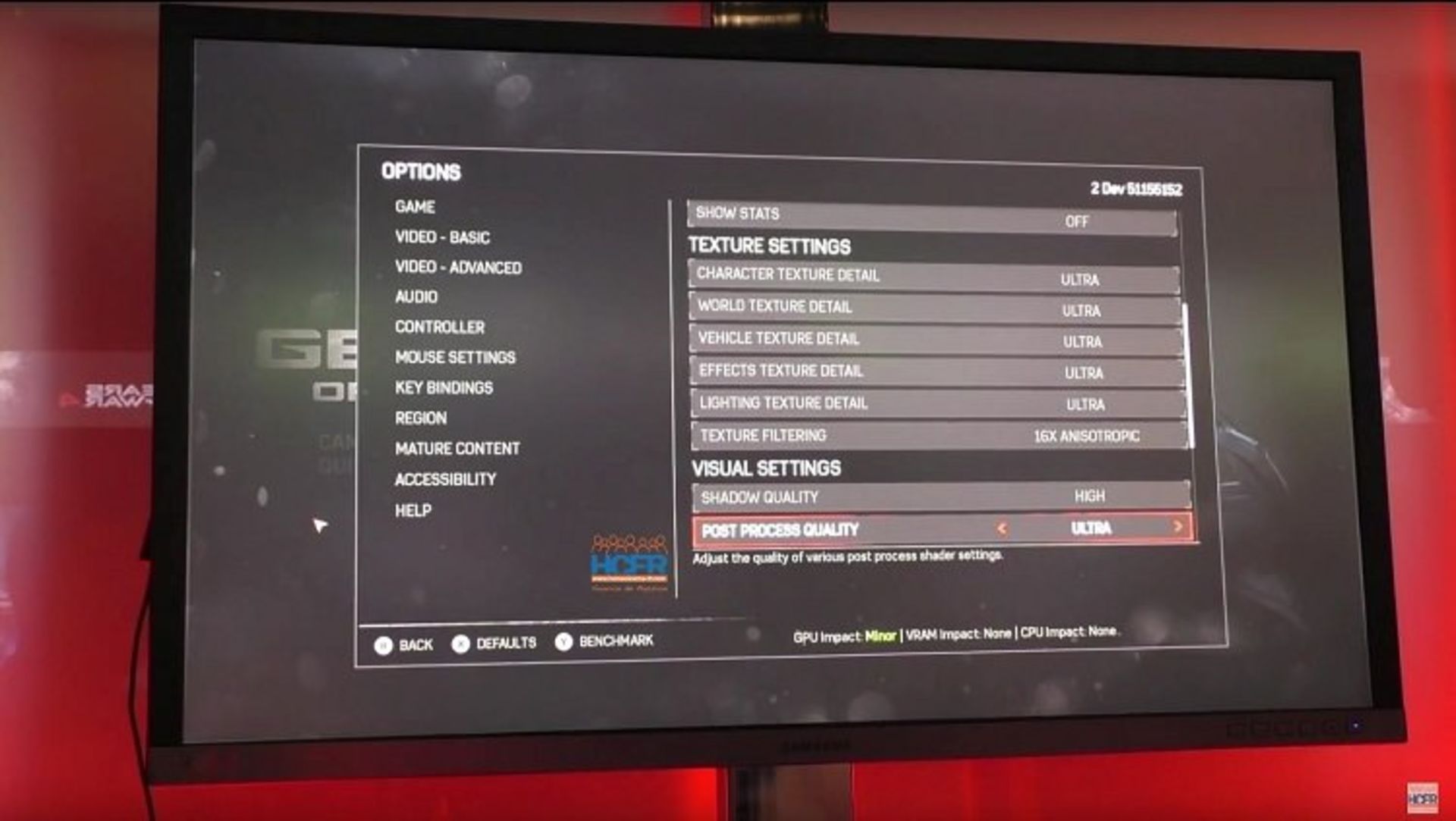 Gears of War 4 PC Menu