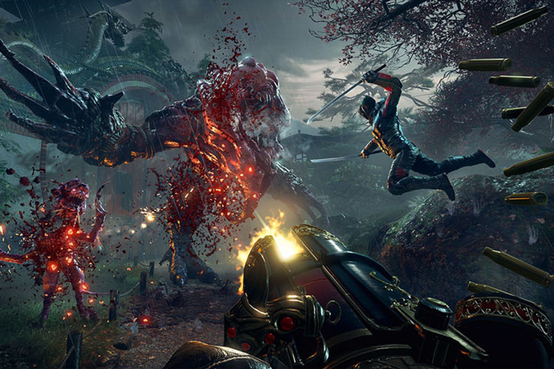 کشتن و سلاخی دشمنان در بازی Shadow Warrior 2