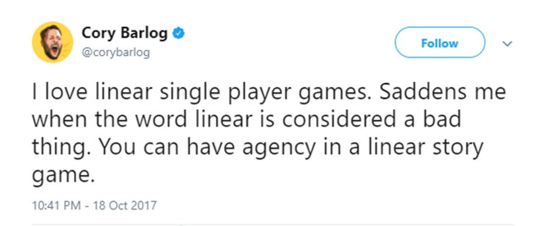  Cory Barlog Twitte