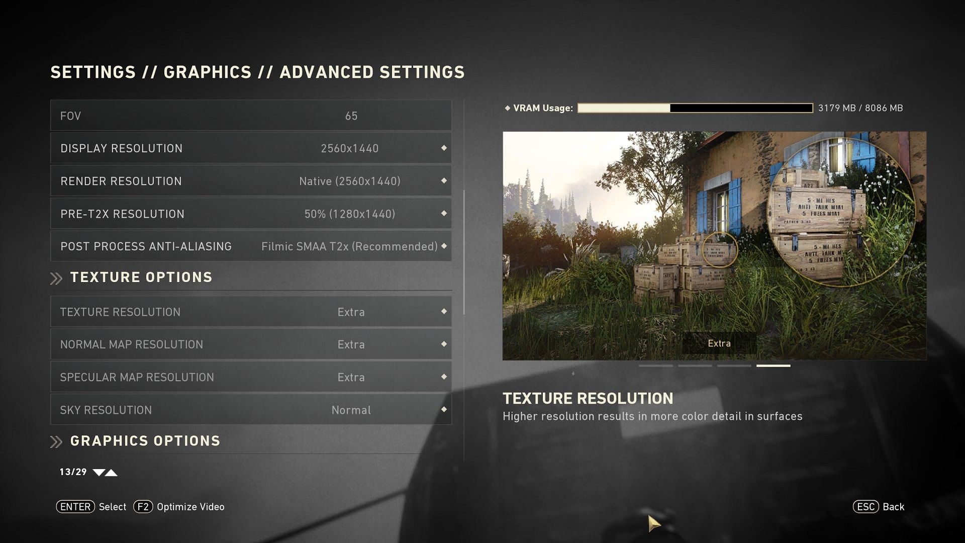 Call of Duty WWII Graphics Advanced Setting