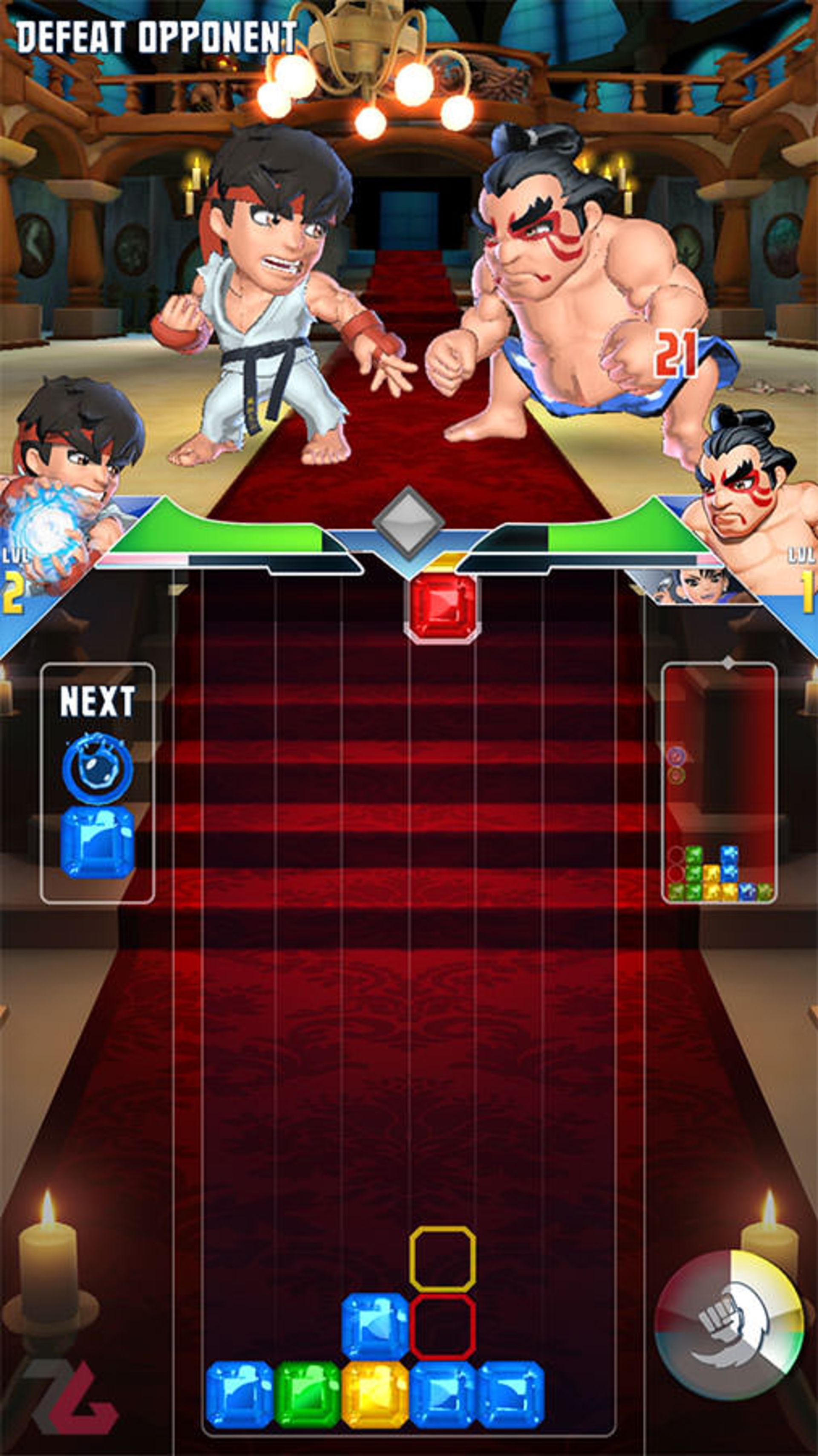 بازی موبایل Puzzle Fighter