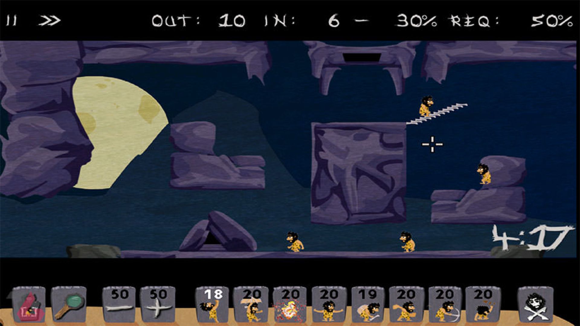 بازی Caveman HD Lemmings Way