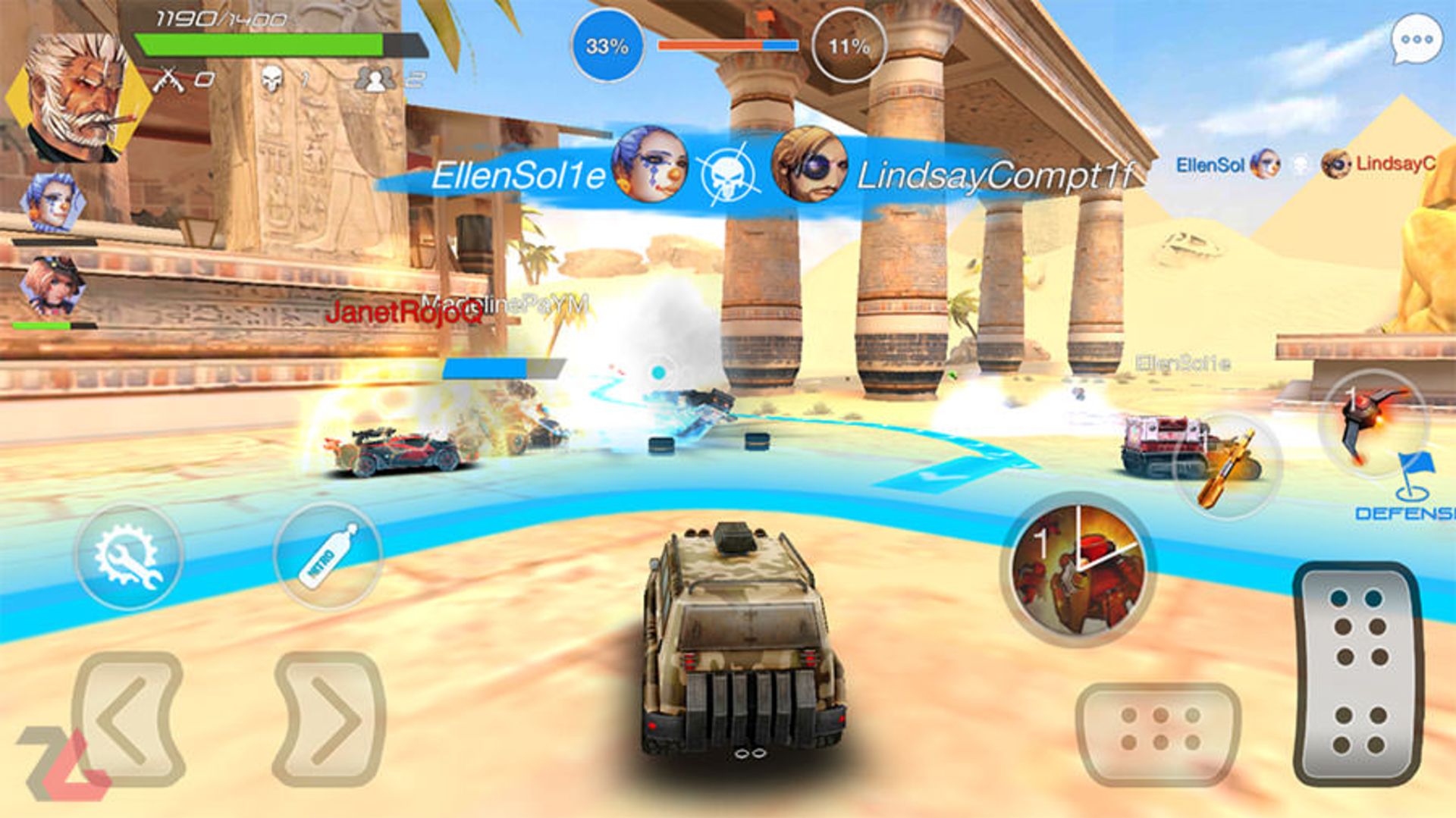 بازی اندروید Overload Multiplayer Cars Battle