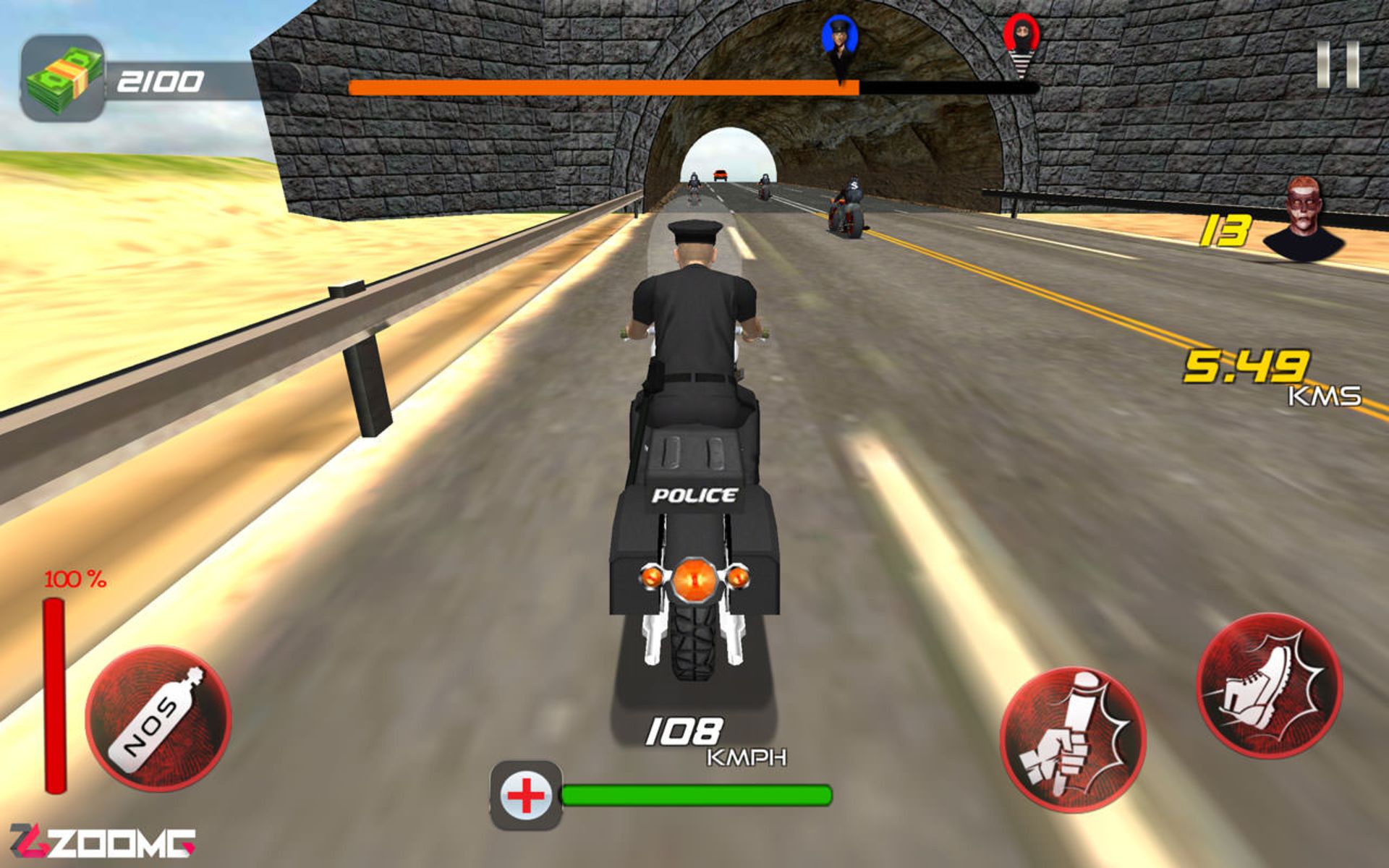 Police vs Thief MotoAttack ZoomG