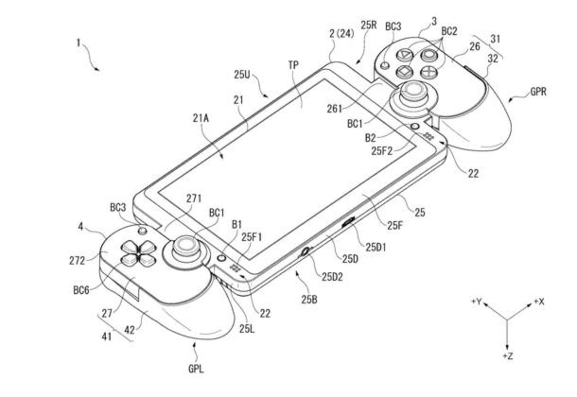 Sony's Nintendo Switch like device patent