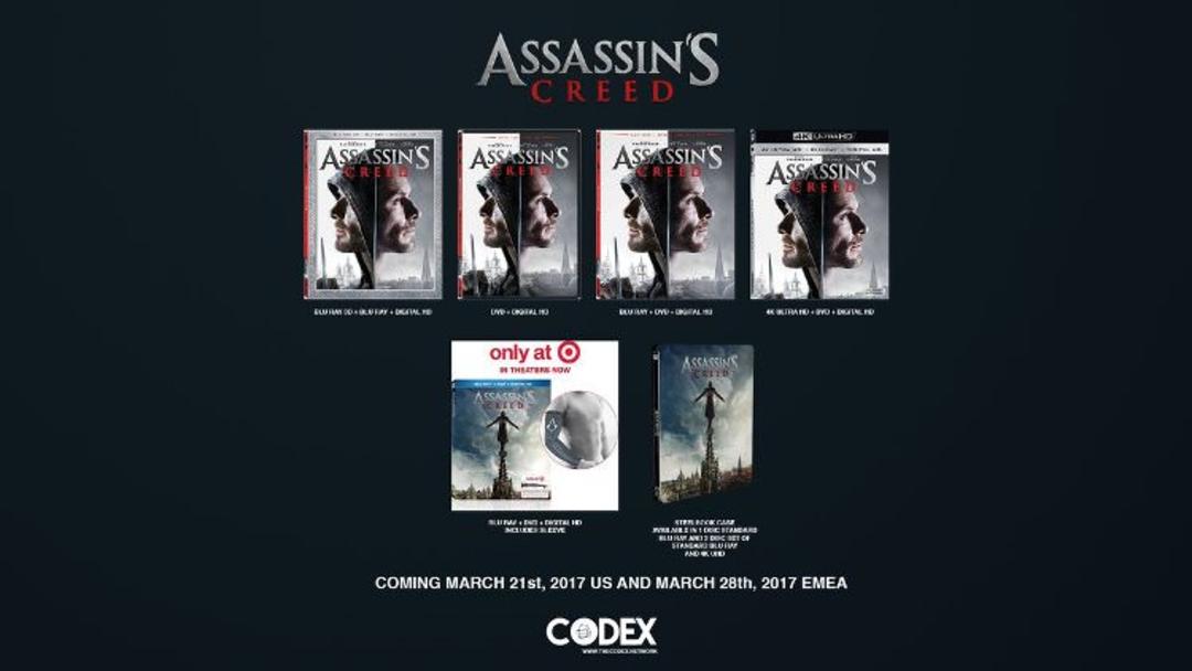 Assassin's Creed Movie Blu-ray/DVD cover