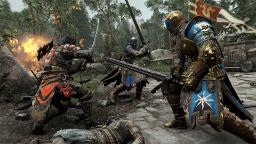 جنگ میان شوالیه‌ها و سامورایی‌ها در محیط جنگی بازی For Honor