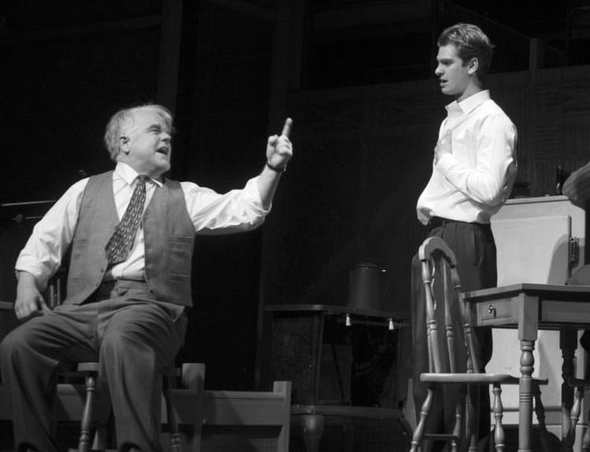 andrew garfield and Philip Seymour Hoffman