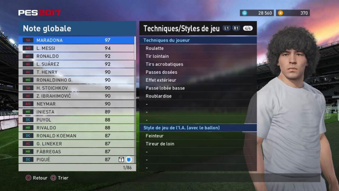 مارادونا در PES 2017