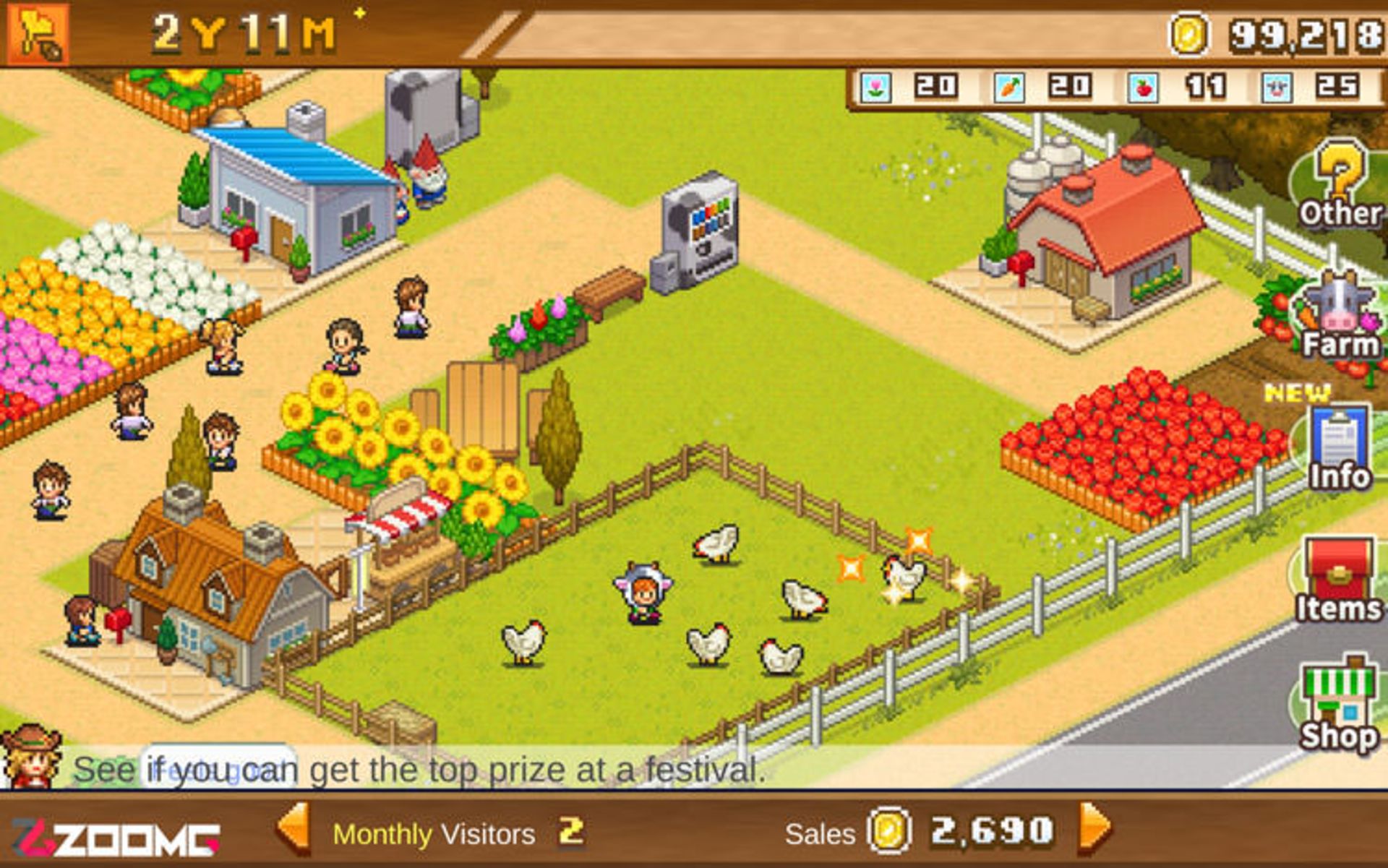 بازی 8 Bit Farm Zoomg