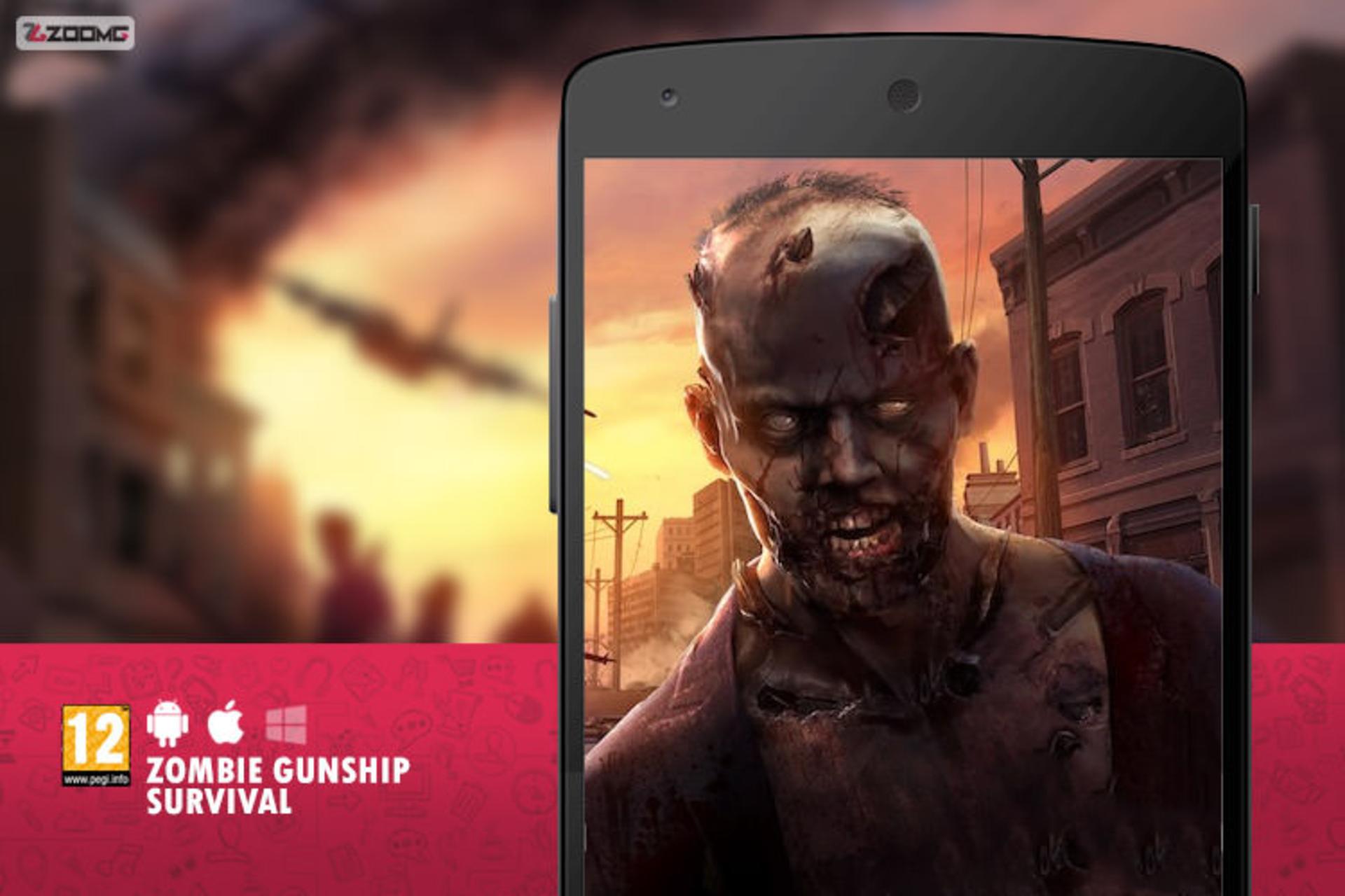 بازی اندروید و آیفون Zombie Gunship Survival
