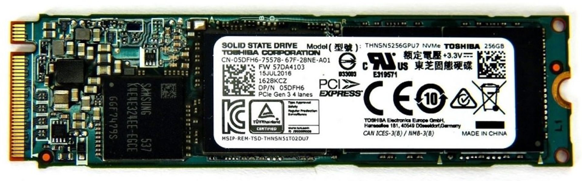 Toshiba NVMe SSD ZoomG