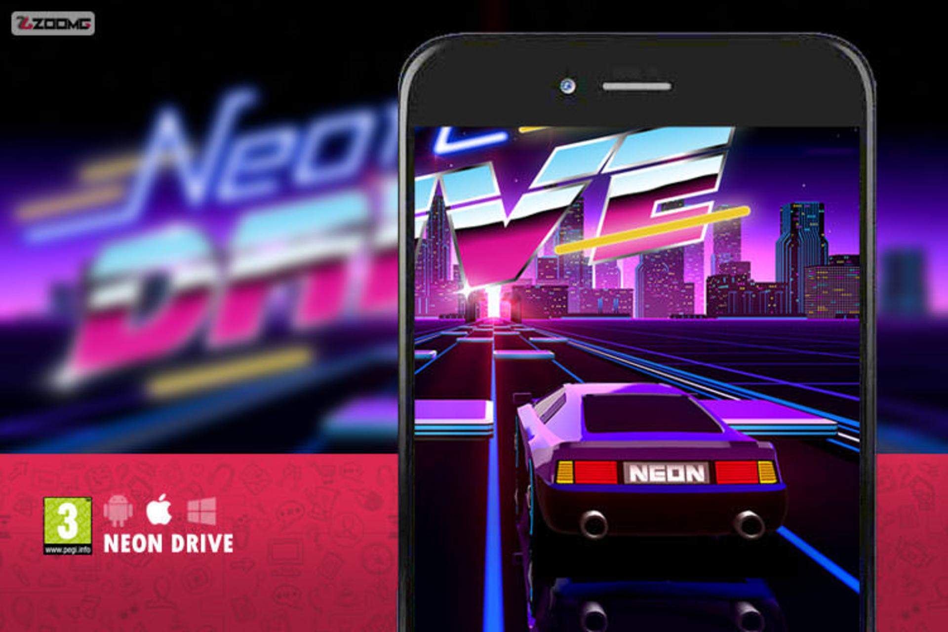 بازی آیفون Neon Drive